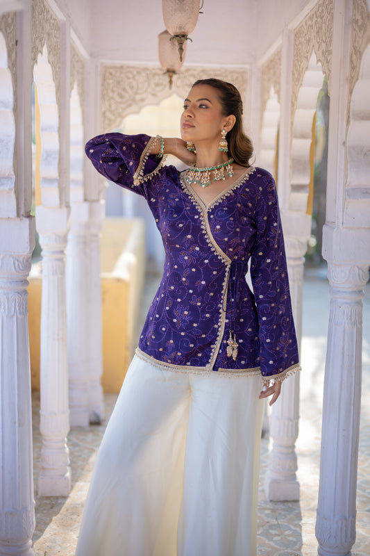 Royal Bandhani Flare Set