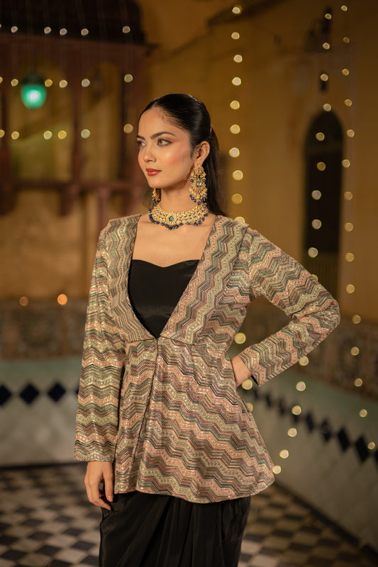 Cocktail Black Statement Set